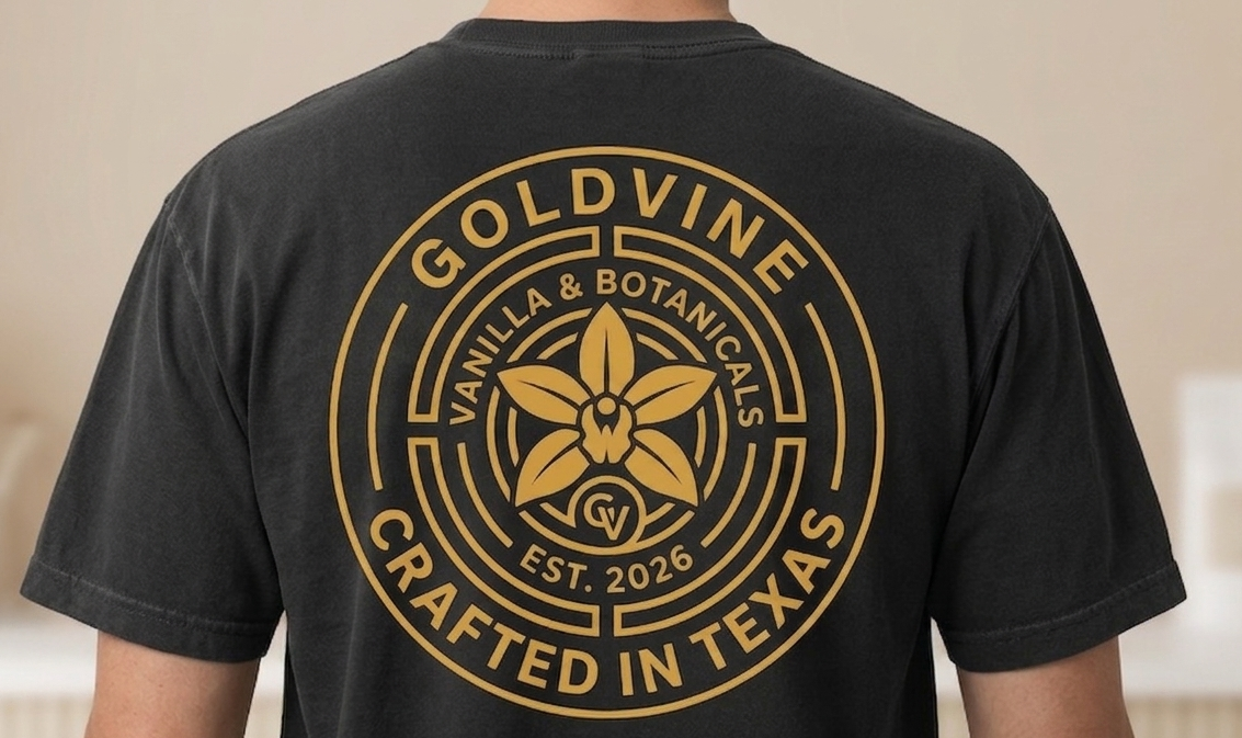 Vintage Black Labyrinth Goldvine Logo Shirt