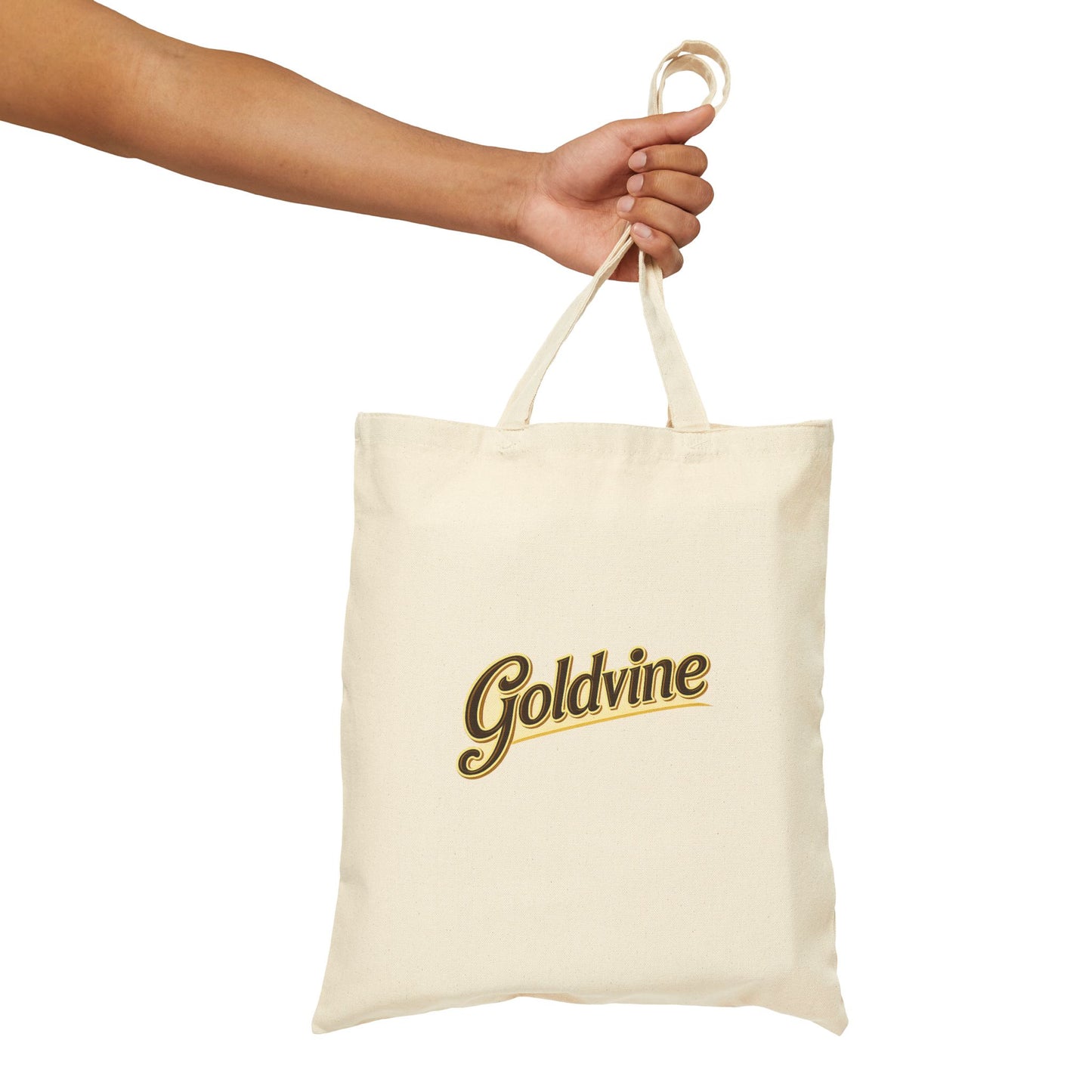 Goldvine Script Canvas Tote Bag
